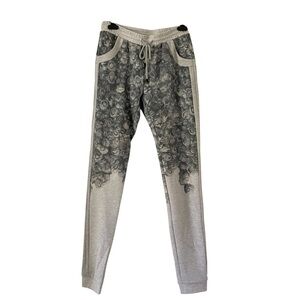 Nü Denmark Tyra Trousers Gray Floral Women's Jogger Pants NWT